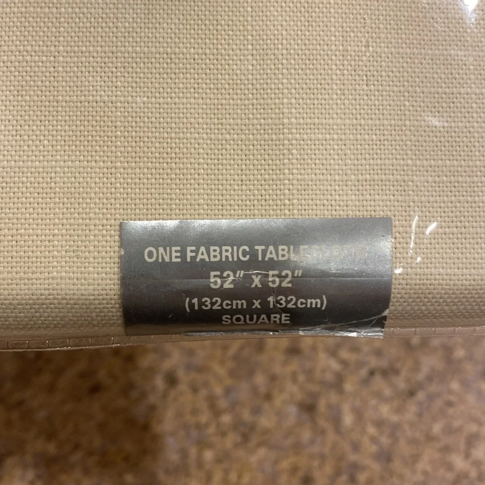 Croscill Home Fabric Tablecloth 52”x52” Square Cotton Polyester Blend Dining